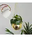 Disco Delight: Gold Hanging Planter