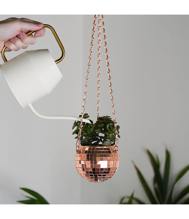 Disco Ball Planter: Rose Gold Groove