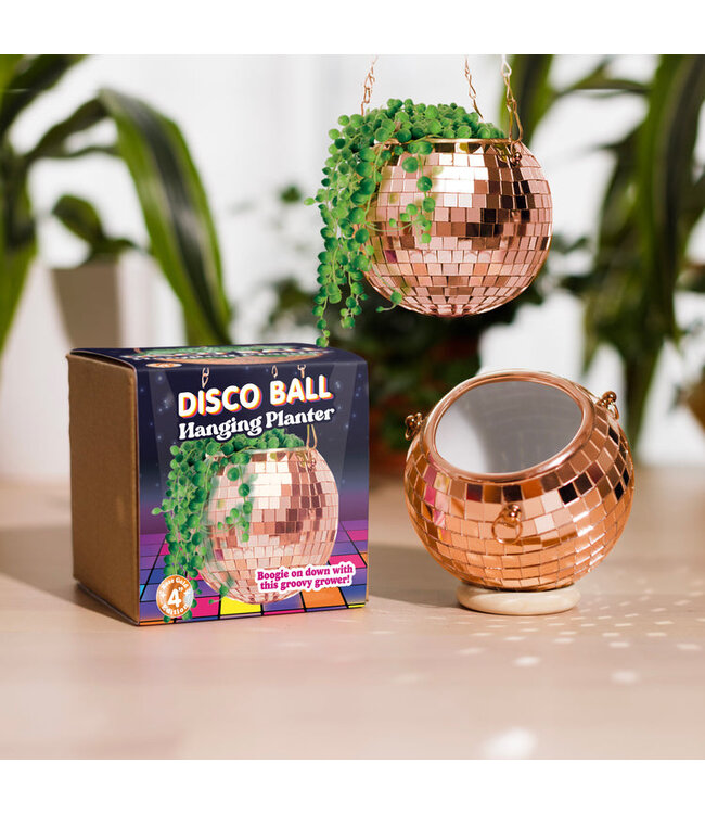 Disco Ball Planter: Rose Gold Groove