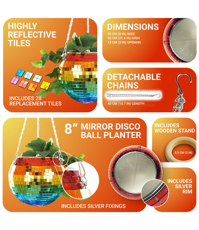 Rainbow Disco Planter: Groovy Garden Glam