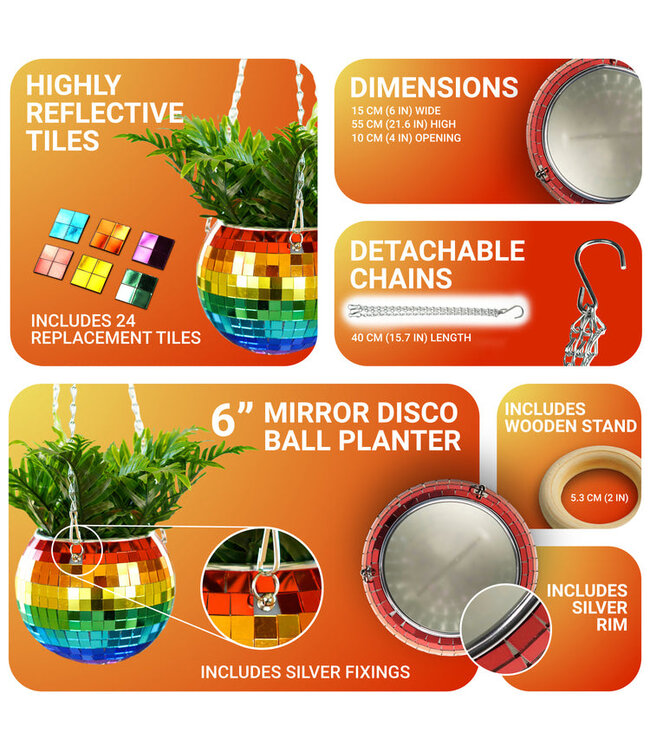 Rainbow Disco Planter: Light Up Your Garden!