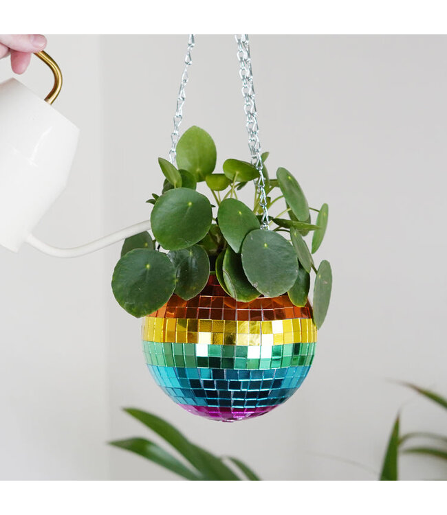 Rainbow Disco Planter: Light Up Your Garden!