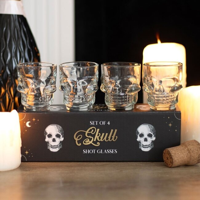 Skull Shot Glass Set: Sip with a Scare!