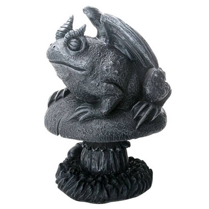 Toad Gargoyle on Toadstool Mushroom