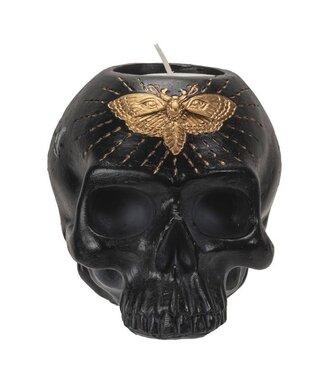 Pacific Giftware Black Skull Candle Holder