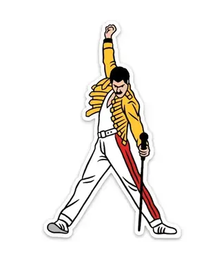 The Found Freddie Mercury Yellow Suit Sticker The Found Freddie Mercury Yellow Suit Sticker