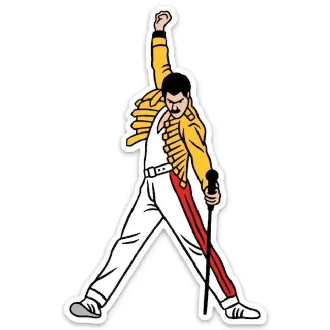 Freddie Mercury Yellow Suit Sticker