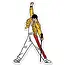 Freddie Mercury Yellow Suit Sticker