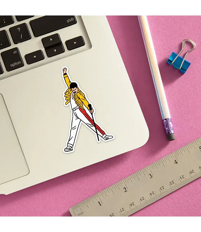 Freddie Mercury Yellow Suit Sticker