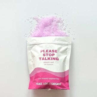 Peace, Love and Sarcasm Please Stop Talking Epsom Salt Bath Soak