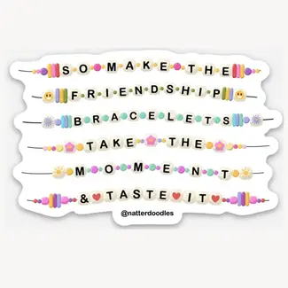 Taylor Swift Friendship Bracelets You're On Your Own Kid Sticker