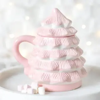Something Different Pink Christmas Tree Shaped Mug