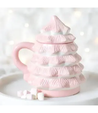 Something Different Pink Christmas Tree Shaped Mug