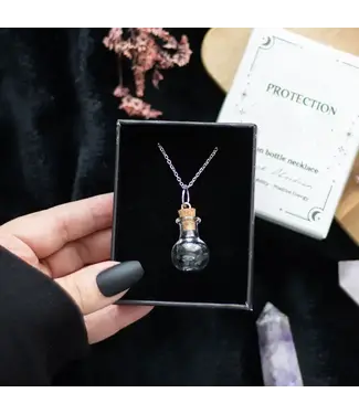 Something Different Obsidian Potion Bottle Necklace