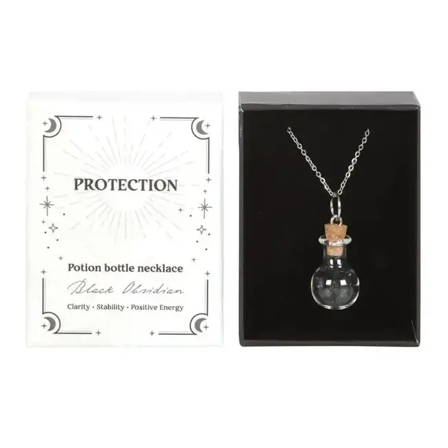 Obsidian Magic: Potion Bottle Necklace!
