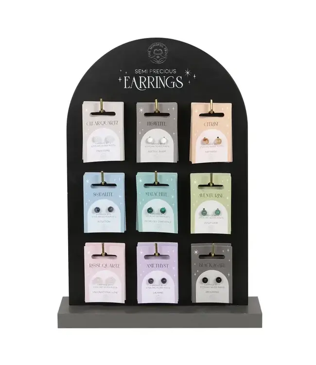 Semi Precious Crystal Earrings-