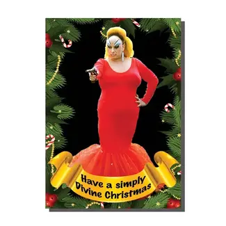 Bite Your Granny Have A Simply Divine Christmas Card
