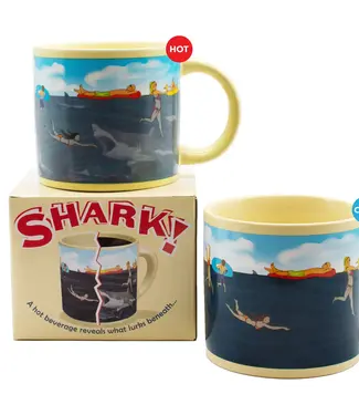 Unemployed Philosophers Guild Shark! Heat-Changing Coffee Mug