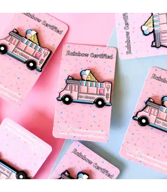 Rainbow Certified Transgender Ice Cream Truck Pin