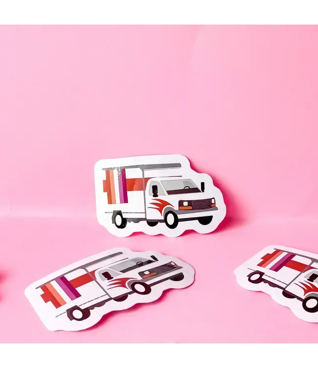 Love on the Move: Lesbian Truck Sticker!