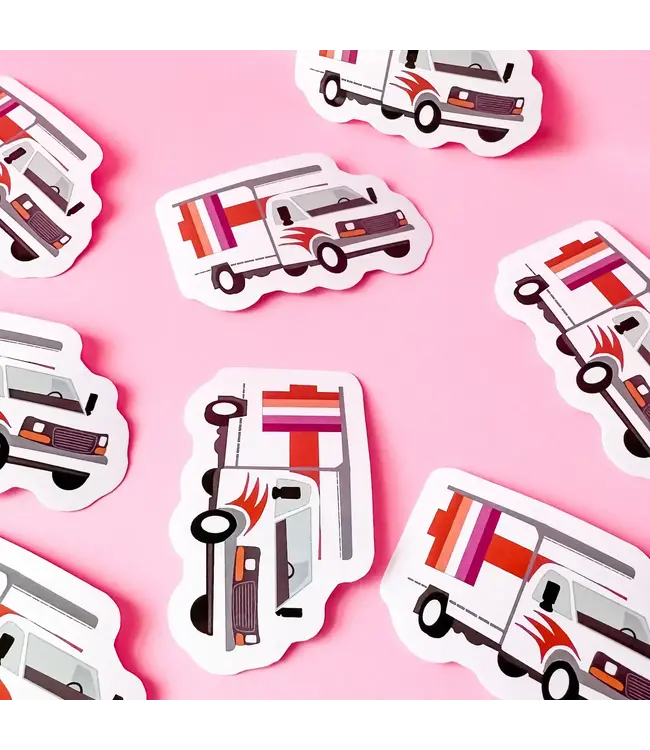 Love on the Move: Lesbian Truck Sticker!