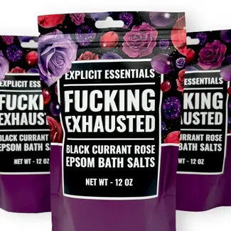 Explicit Essentials Fucking Exhausted Bath Salts 12oz Bag