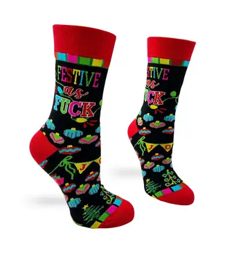 Fabdaz Festive As Fuck Sassy Women's Novelty Socks