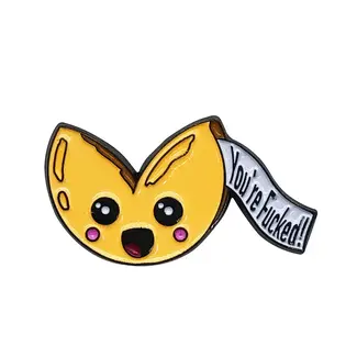 Fabdaz Sassy Fortune Cookie Enamel Pin "You're F..ked"