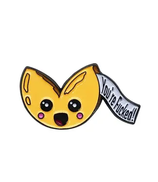 Fabdaz Sassy Fortune Cookie Enamel Pin "You're F..ked"