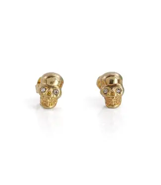 Wildflower Co. Tiny Skull Stud Earrings