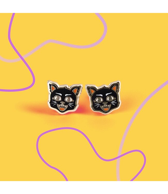 Black Cat Earrings – Purrfectly Chic!