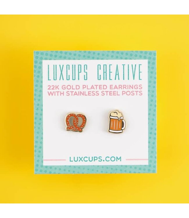 Oktoberfest Sparkle: Gold Party Earrings!