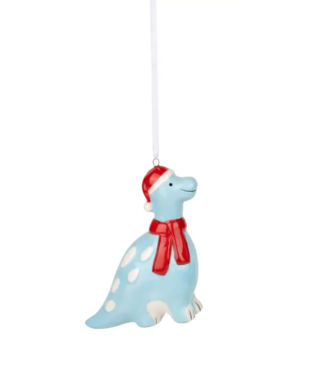 Silver Tree Home & Holiday Ceramic Dinosaur Ornament - Blue