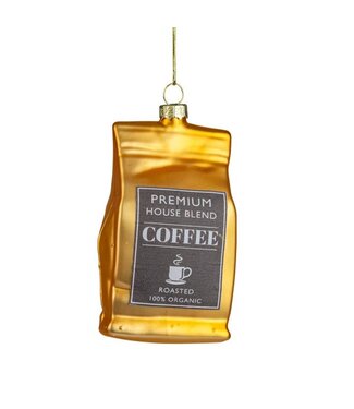 Silver Tree Home & Holiday Glass Coffee Bag Ornament