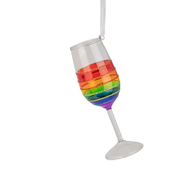 Cheers to Color: The Rainbow Wine Glass Ornament!