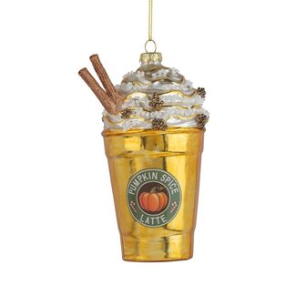 Silver Tree Home & Holiday Glass Pumpkin Spice Latte Ornament