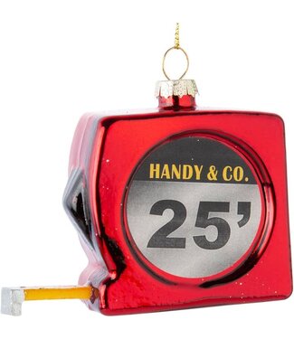 Silver Tree Home & Holiday Blown Glass Tape Measure Ornament