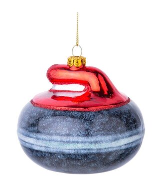 Silver Tree Home & Holiday Blown Glass Curling Stone Ornament