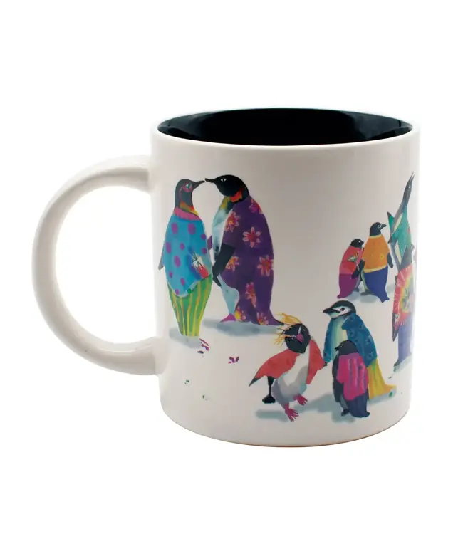 Penguin Party Heat-Changing Coffee Mug