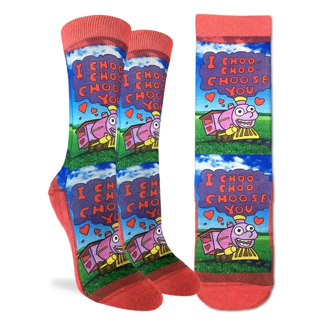 "I Choo Choo Choose You: Pink Socks for Fun Feet!"