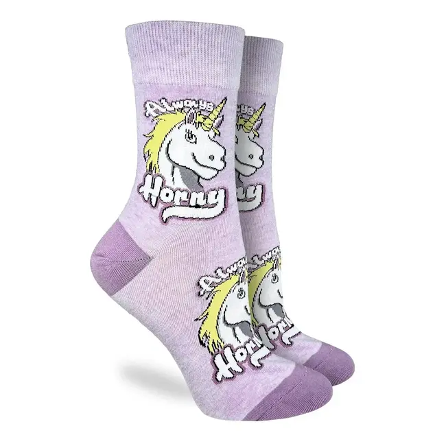 "Step Up Your Sass with Always Horny Socks!"