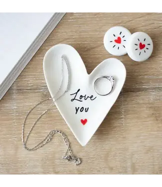 Something Different Love You Heart Shaped Trinket Dish