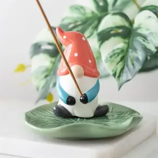 Something Different Gonk on Lily Pad Incense Stick Holder