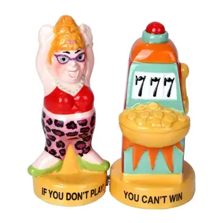 Pacific Giftware Lucky 7 Slot Winner Salt and Pepper Shaker Set