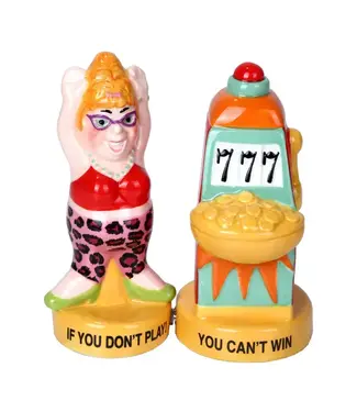 Pacific Giftware Lucky 7 Slot Winner Salt and Pepper Shaker Set