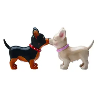 Pacific Giftware Pucker Up Pups Salt and Pepper Shaker Set