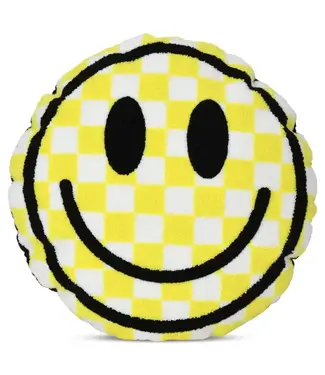 Iscream Yellow Checkerboard Smile Chenille Plush