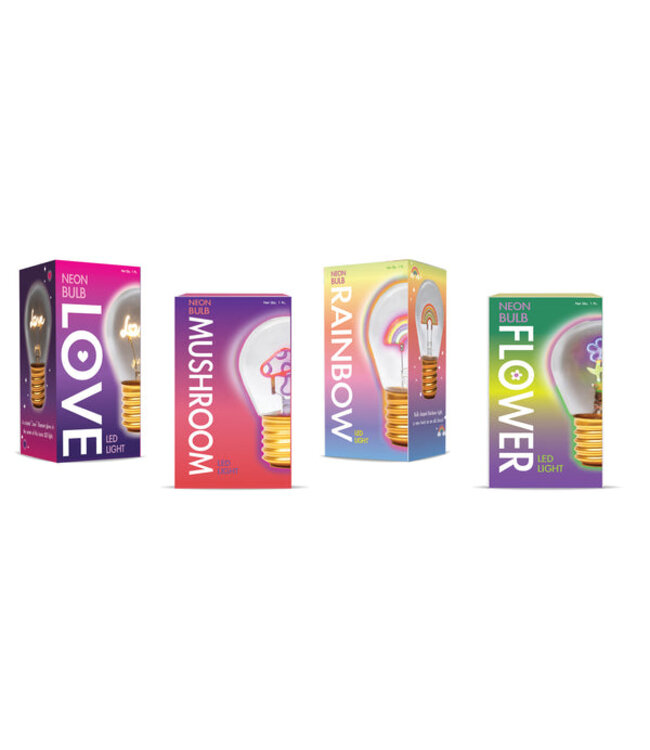 Glow with Love: The Flower Power Neon Bulb!