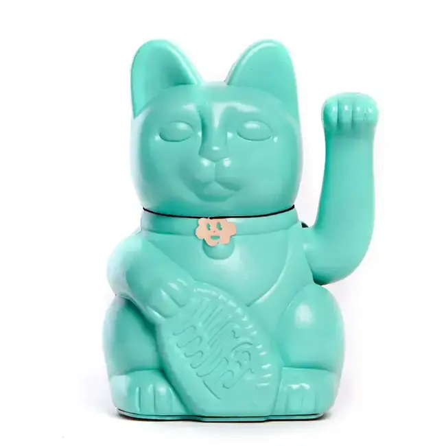Catch Your Luck with Our Aquamarine Lucky Cat!