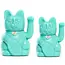 Catch Your Luck with Our Aquamarine Lucky Cat!